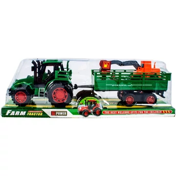Lendkerekes traktor munkagépszállító utánfutóval - 30 cm