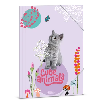 Ars Una Cute Animals-kitten A/4 gumis dosszié