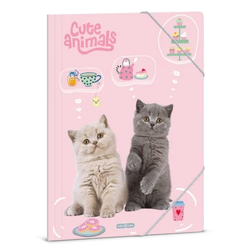 Ars Una Cute animals-tea party A/4 gumis dosszié
