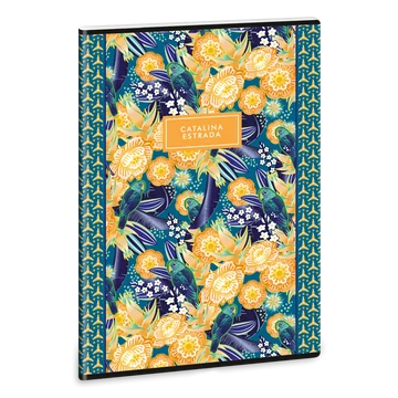 Catalina Estrada Parrot Tropical A/4 extra kapcsos füzet-négyzethálós