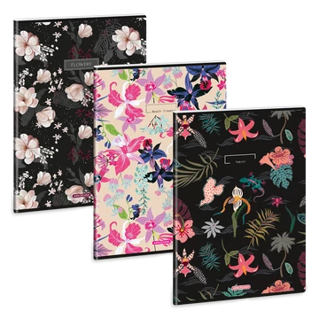 Ars Una Flowers-mix A/4 extra kapcsos füzet-négyzethálós