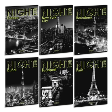 Ars Una Night Life A/4 extra kapcsos füzet-négyzethálós