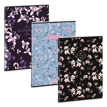 Ars Una Botanic Flowers-mix A/4 extra kapcsos füzet-négyzethálós