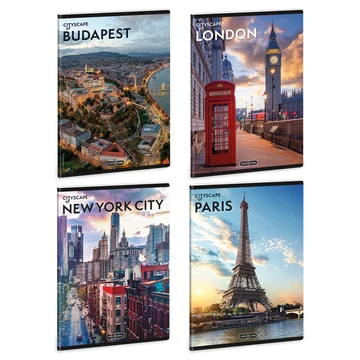Ars Una Cityscape  A/5 extra kapcsos füzet-szótár