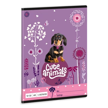 Ars Una Cute Animals-puppy A/5 3. oszt. füzet 12-32