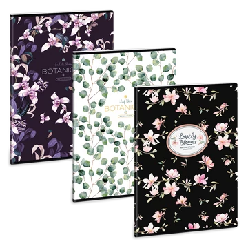 Ars Una Botanic Flowers-Mix A/4 extra kapcsos füzet-sima