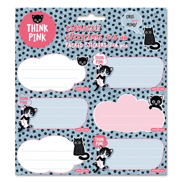 Ars Una Think Pink csomagolt füzetcímke (3x6 db)