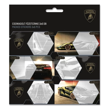 Lamborghini csomagolt füzetcímke (3x6 db)