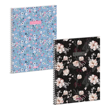 Ars Una Flowery-mix A/4 spirálfüzet-sima