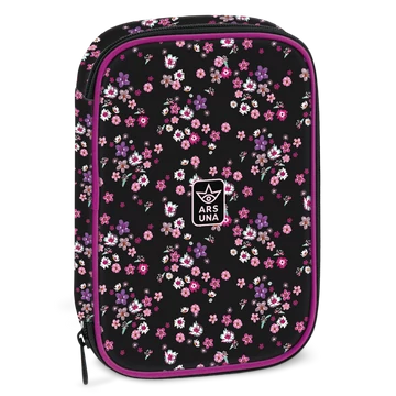 Ars Una Pearl Blossom black többszintes tolltartó