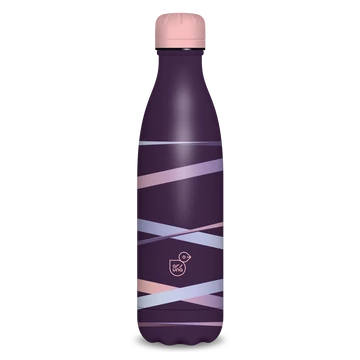 Ars Una duplafalú fémkulacs-500 ml - Ribbon-purple