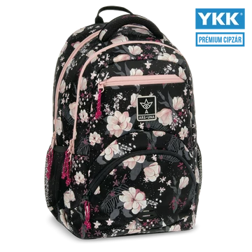 Ars Una Flowery black ergonomikus hátizsák 27 L