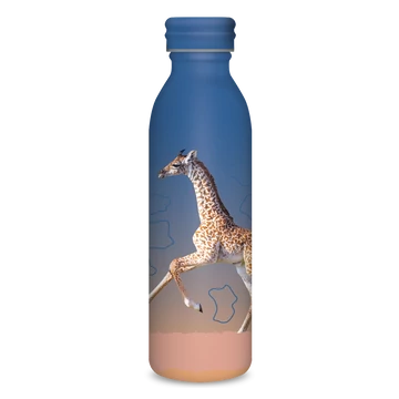 Ars Una duplafalú fémkulacs-600ml - Icons of the Wild-Giraffes