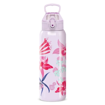 Ars Una duplafalú fémkulacs 3D-700 ml - Beach Flowers-purple