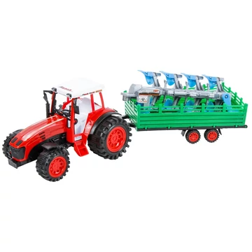 Traktor ekével és utánfutóval - 52 cm, többféle
