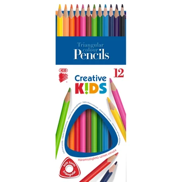 ICO CREATIVE KIDS Színes ceruza 12 db-os háromszögletű 