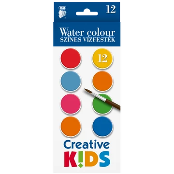 ICO CREATIVE KIDS Vízfesték 12 színű 28 mm