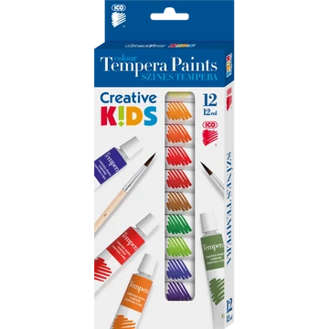 ICO CREATIVE KIDS Tempera 12 Tubusos színes 12 ml/tubus