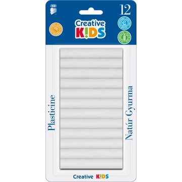 ICO CREATIVE KIDS Gyurma 12 db-os natúr 165 g BL