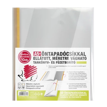 ICO SÜNI Füzet- és tankönyvborító öntapadócsíkkal 10 db-os, A/5+, 25x45cm