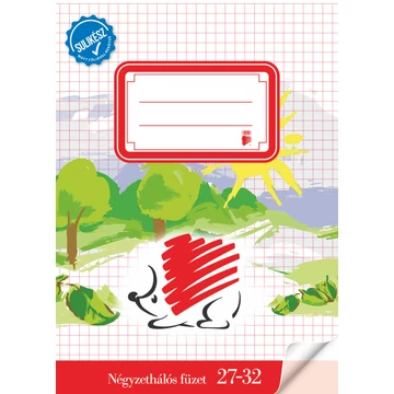 ICO SÜNI Füzet bekötött "sulikész" négyzethálós 27-32, 32 lap, A/5