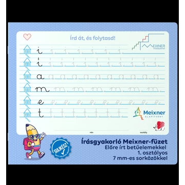 ICO SÜNI Írás gyakorló Meixner sulikész füzet 1. oszt. 7 mm sorközzel