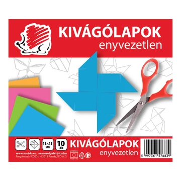 ICO SÜNI Enyvezetlen kivágólap 10 lap, 15x15 cm