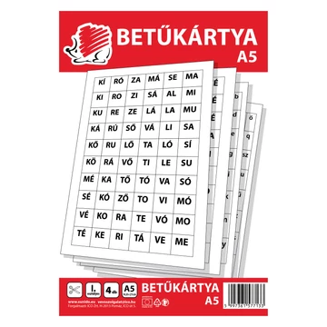 ICO SÜNI Betűkártya 4 lap, A/5