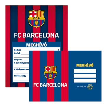 Barcelona partimeghívó borítékkal