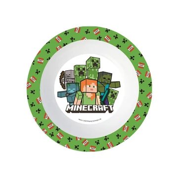 Műanyag Minecraft mikrózható mélytányér