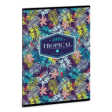 Ars Una Tropical Lily Flower A/5 extra kapcsos füzet-négyzethálós