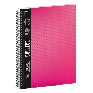 Ars Una pink A/4 College spirálfüzet-vonalas