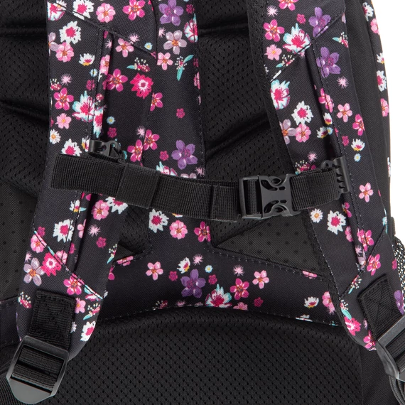 Ars Una Pearl Blossom black ergonomikus hátizsák 27 L