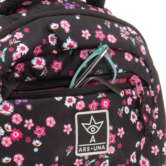 Ars Una Pearl Blossom black ergonomikus hátizsák 27 L