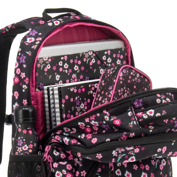 Ars Una Pearl Blossom black ergonomikus hátizsák 27 L