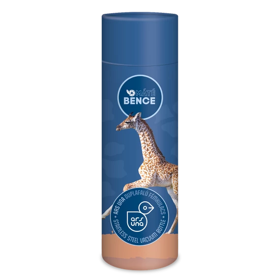 Ars Una duplafalú fémkulacs-600ml - Icons of the Wild-Giraffes