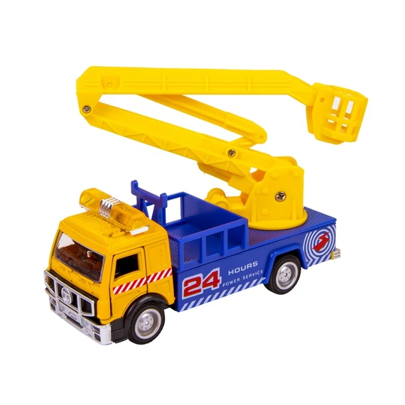 Munkagép fém autó - 14 cm, többféle