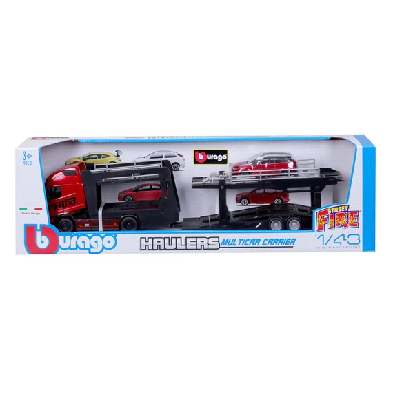 Bburago 1/43 Street Fire Volvo tréler +Land Rover