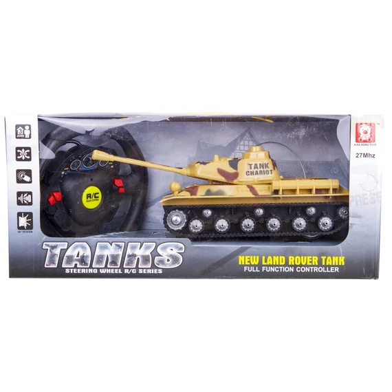 Kormánykerekes távirányítós tank, 27 MHz