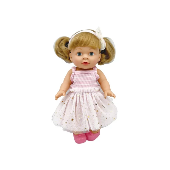 Lány baba cumisüveggel 30cm