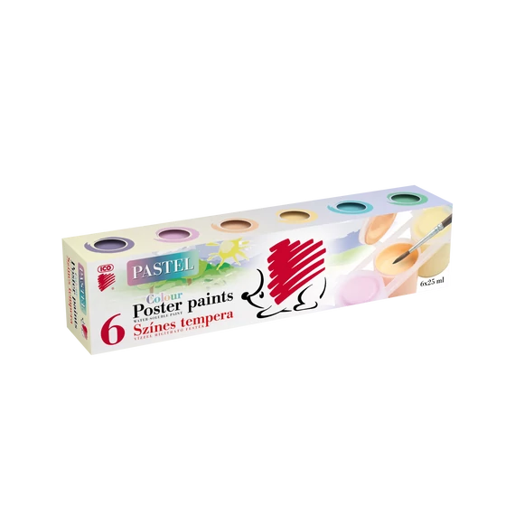 ICO SÜNI Tempera 6 tégelyes pasztell 25ml/tégely