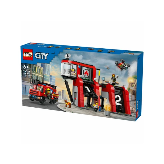 LEGO City Fire 60414 Tűzoltóállomás és tűzoltóautó