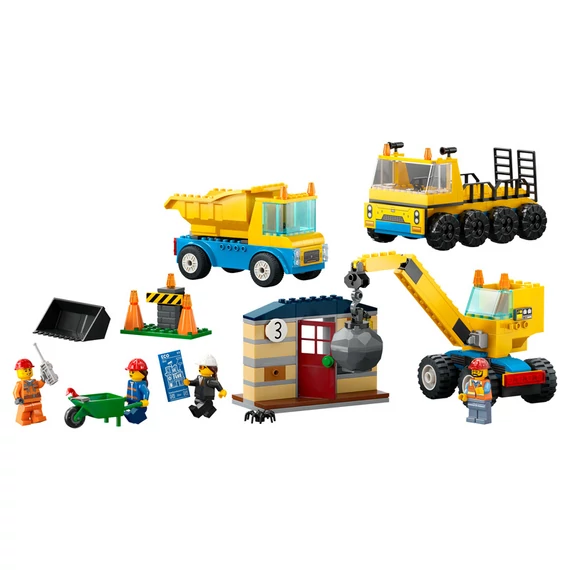 LEGO City 60391 Építőipari teherautók és bontógolyós daru