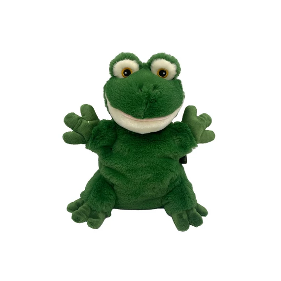 Plüss kesztyűbáb, 27 cm - béka