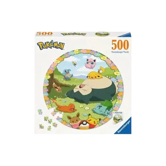 Puzzle 500 db - Pokémonok és virágok