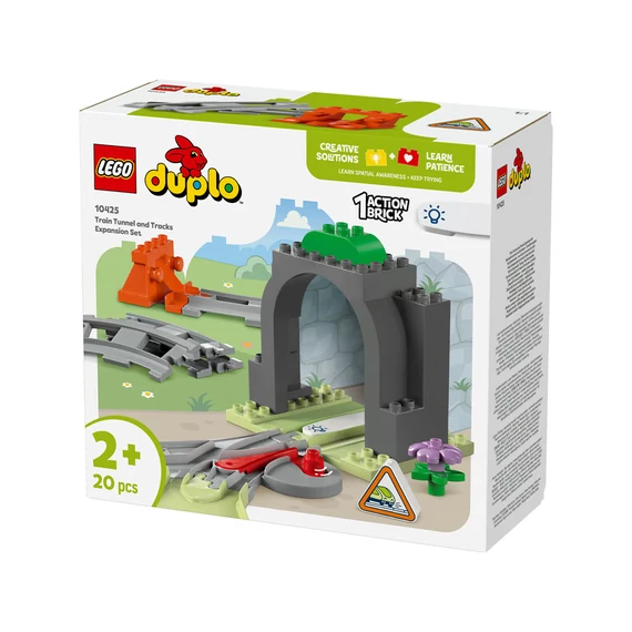 LEGO DUPLO Town 10425 Vonatalagút és sínek kiegészítő szett