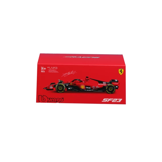 Bburago 1 /43 F1 versenyautó - Ferrari SF-23 (With helmet) (#16 Leclerc)