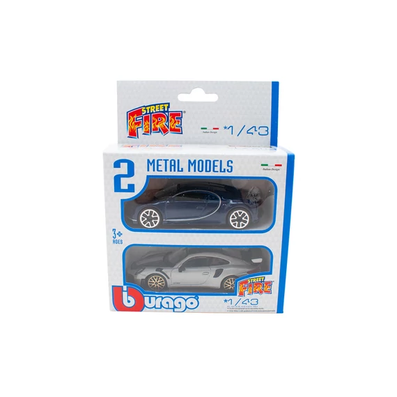 Bburago Street Fire kisautó 2 db-os csomag 1:43 - többféle