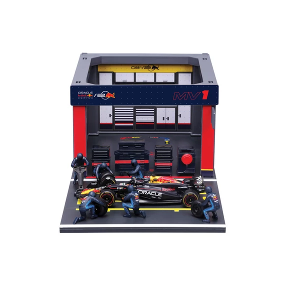 Bburago 1/43 F1 versenyautó - Red Bull RB20 bokszutca