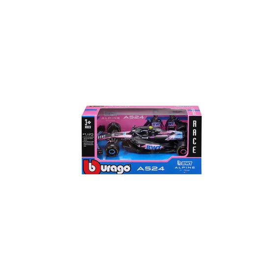 Bburago 1 /43 F1 versenyautó - BWT Alpine F1 Team A524 (2024)